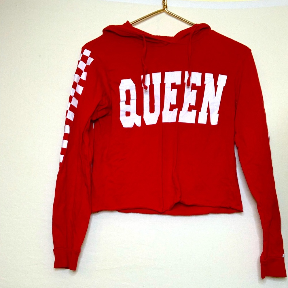 Red Queen Crop Hoodie